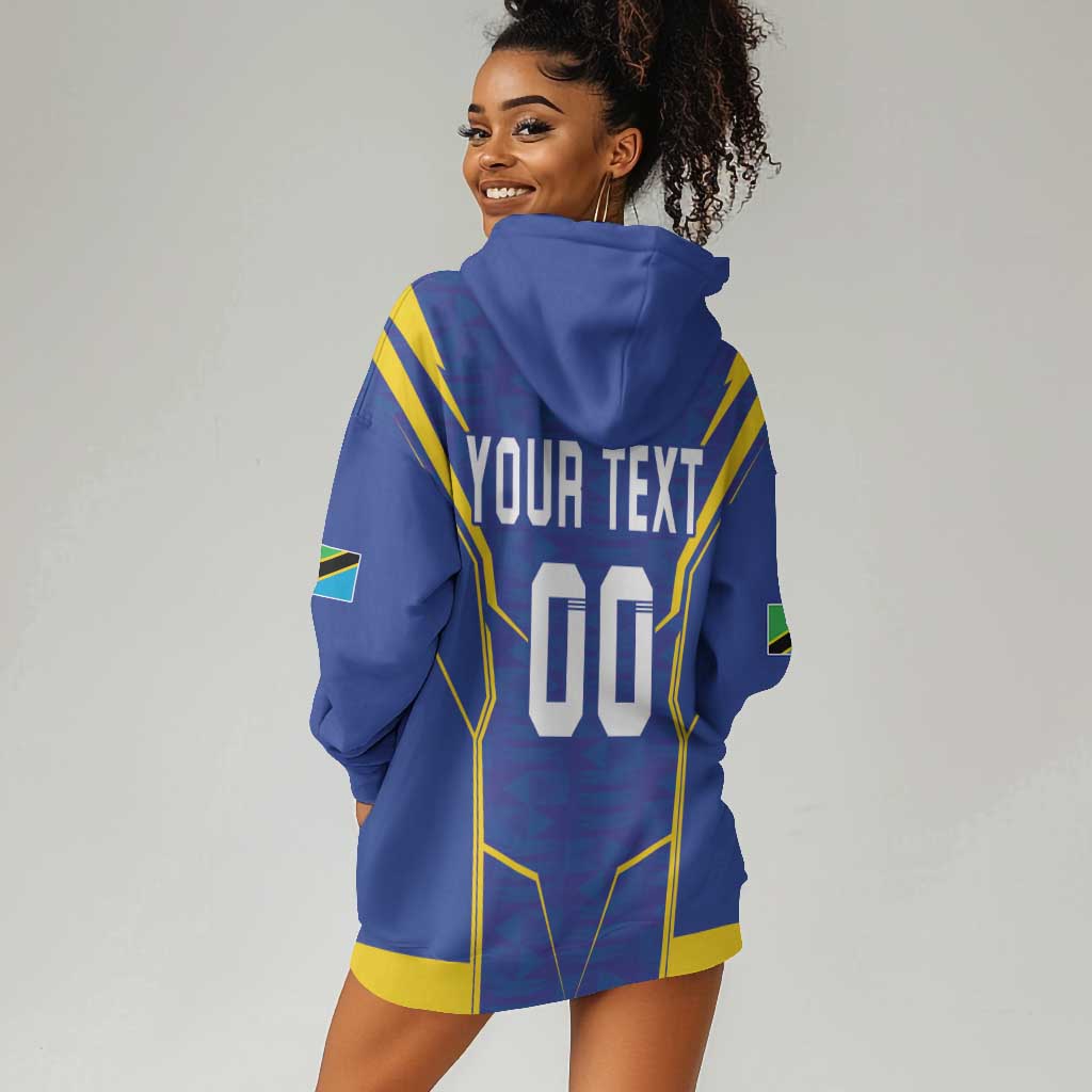 Custom Afro Tanzania Football Hoodie Dress Taifa Stars Go Champion LT18