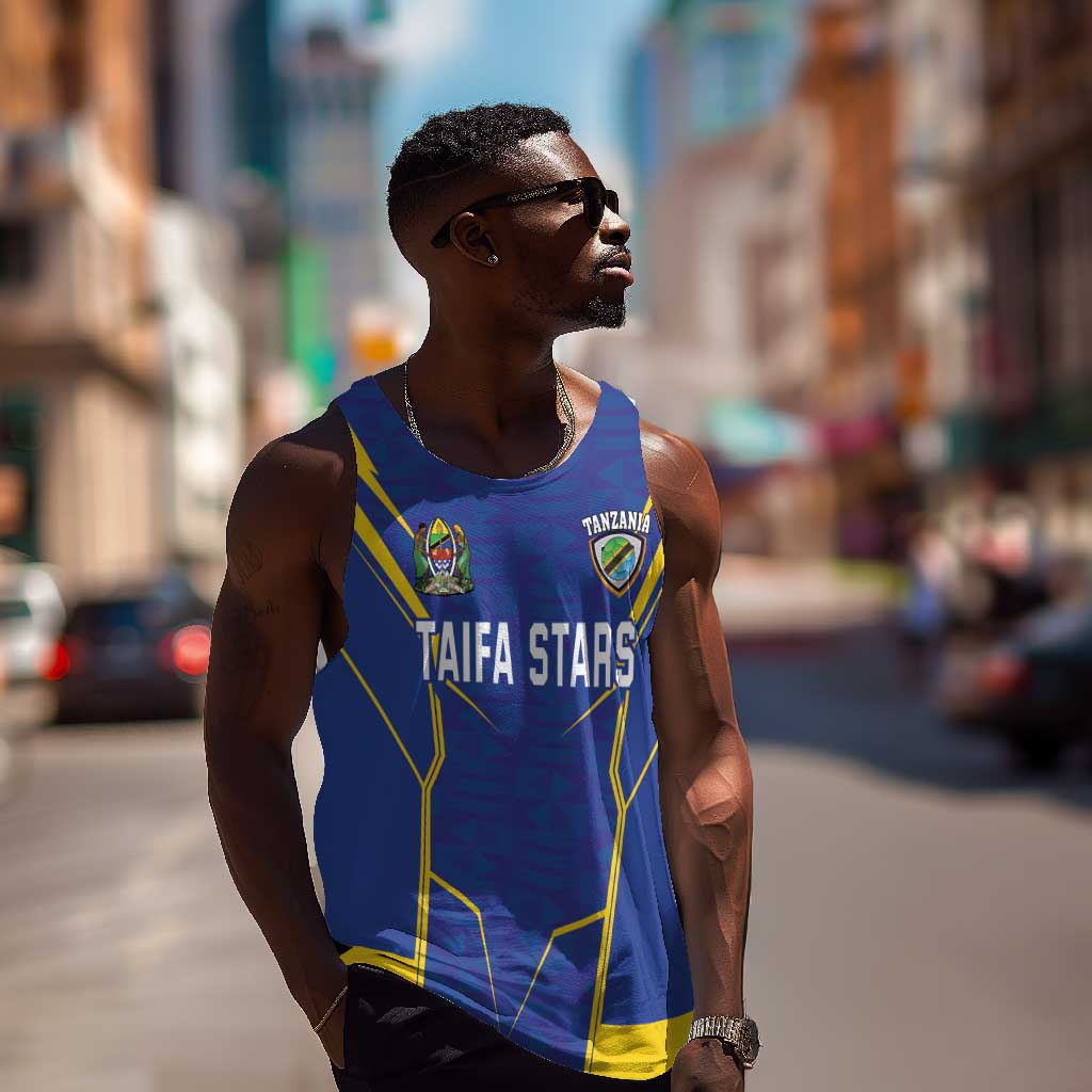 Custom Afro Tanzania Football Men Tank Top Taifa Stars Go Champion LT18
