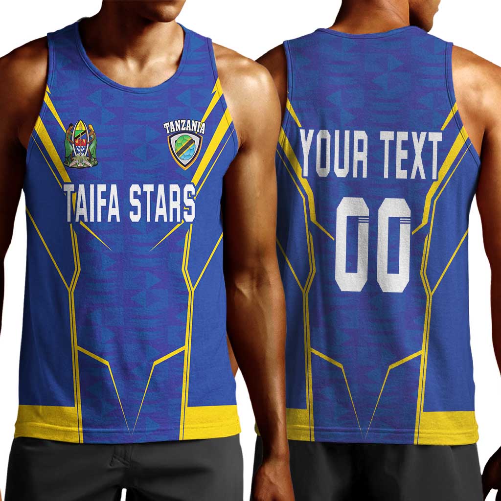 Custom Afro Tanzania Football Men Tank Top Taifa Stars Go Champion LT18