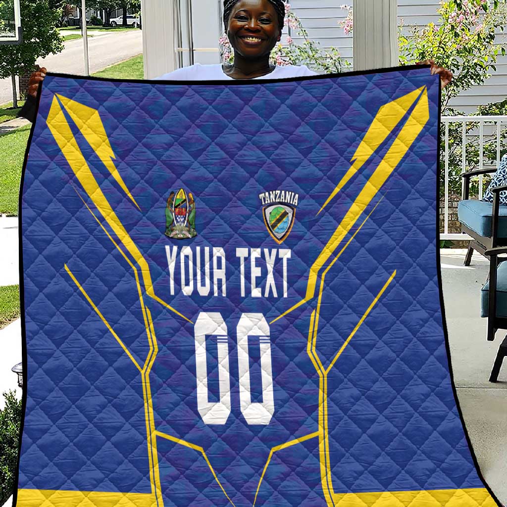 Custom Afro Tanzania Football Quilt Taifa Stars Go Champion LT18