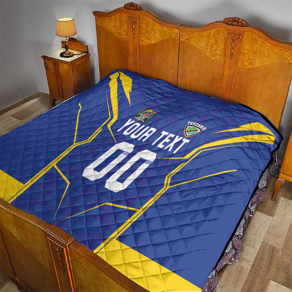 Custom Afro Tanzania Football Quilt Taifa Stars Go Champion LT18