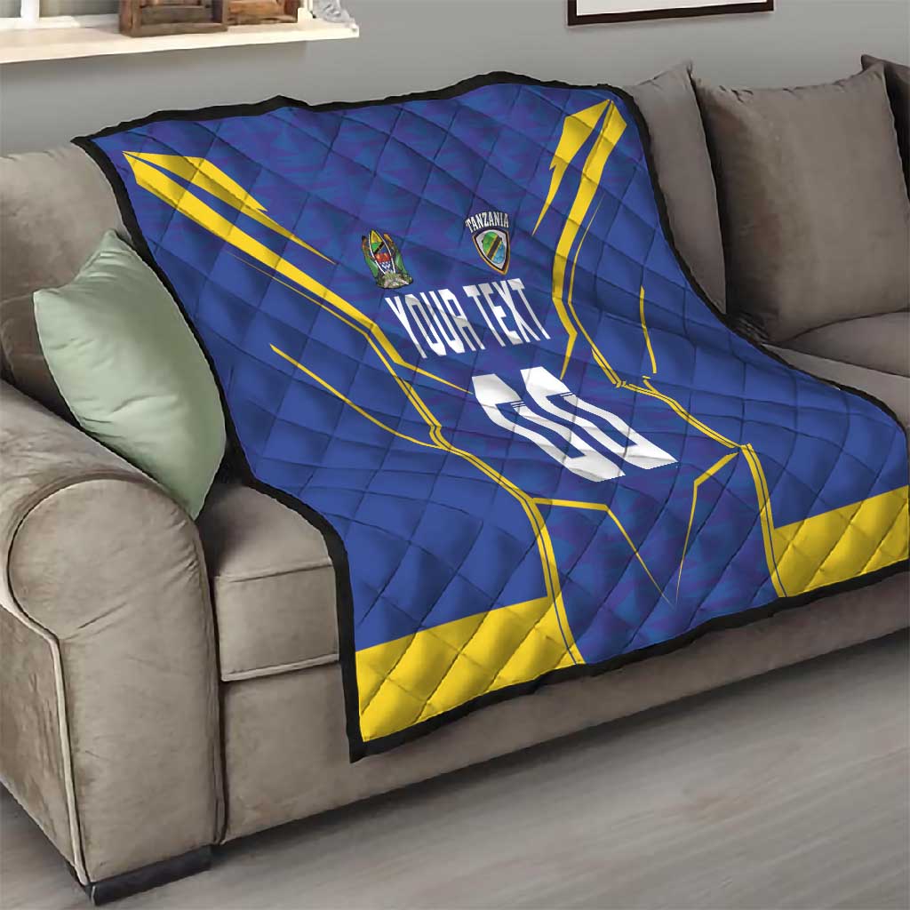 Custom Afro Tanzania Football Quilt Taifa Stars Go Champion LT18