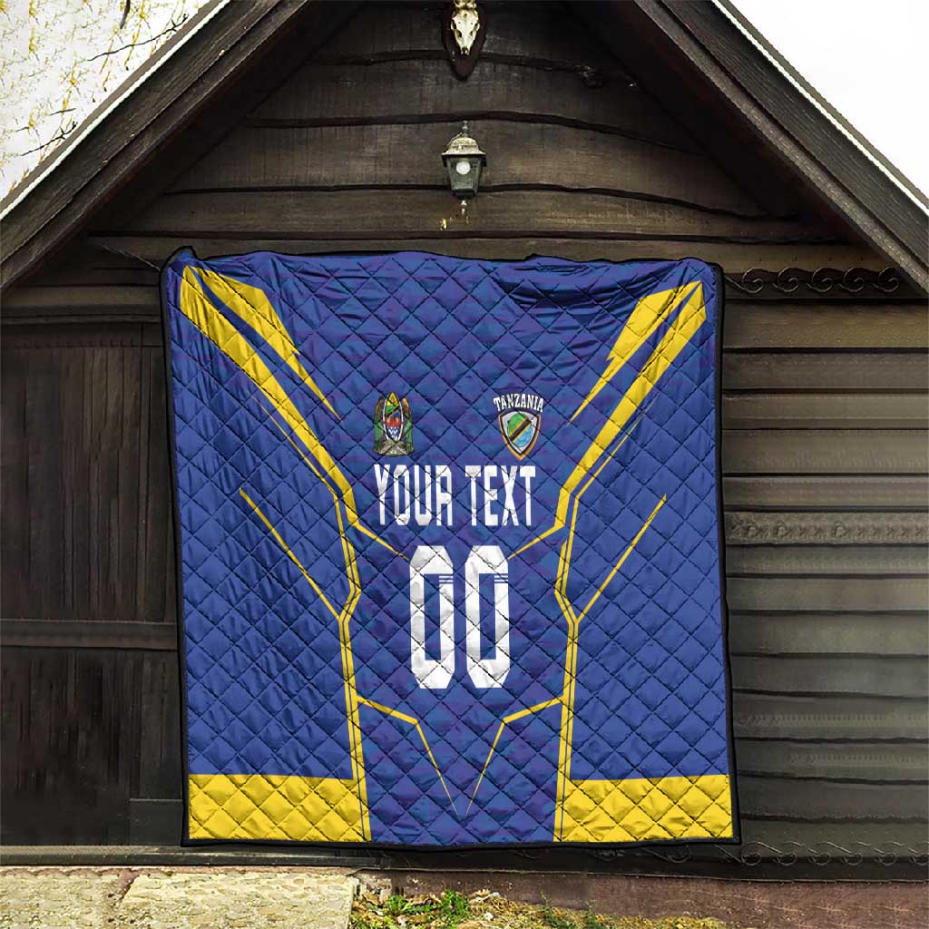 Custom Afro Tanzania Football Quilt Taifa Stars Go Champion LT18