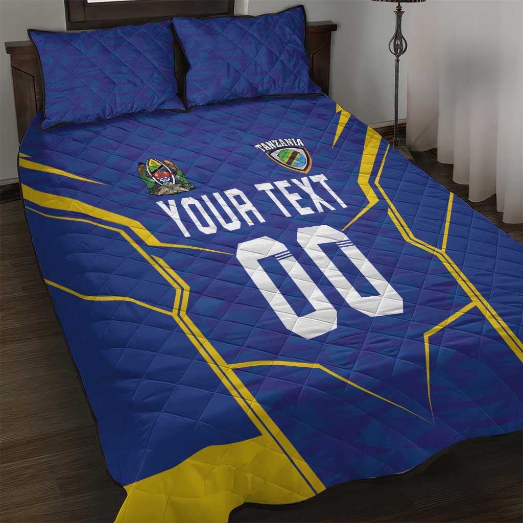 Custom Afro Tanzania Football Quilt Bed Set Taifa Stars Go Champion LT18