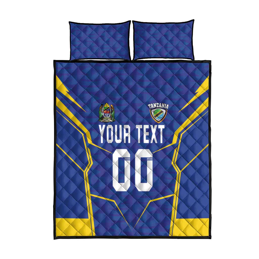 Custom Afro Tanzania Football Quilt Bed Set Taifa Stars Go Champion LT18