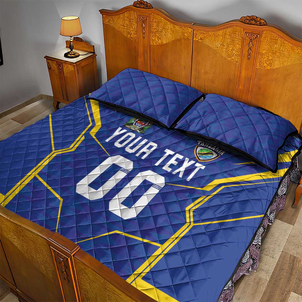 Custom Afro Tanzania Football Quilt Bed Set Taifa Stars Go Champion LT18