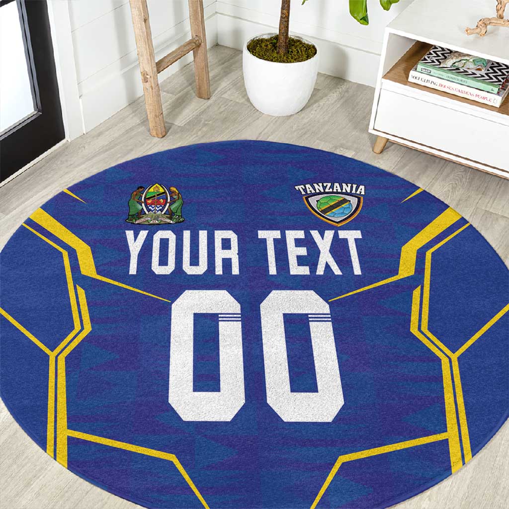 Custom Afro Tanzania Football Round Carpet Taifa Stars Go Champion LT18