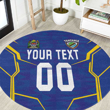 Custom Afro Tanzania Football Round Carpet Taifa Stars Go Champion LT18