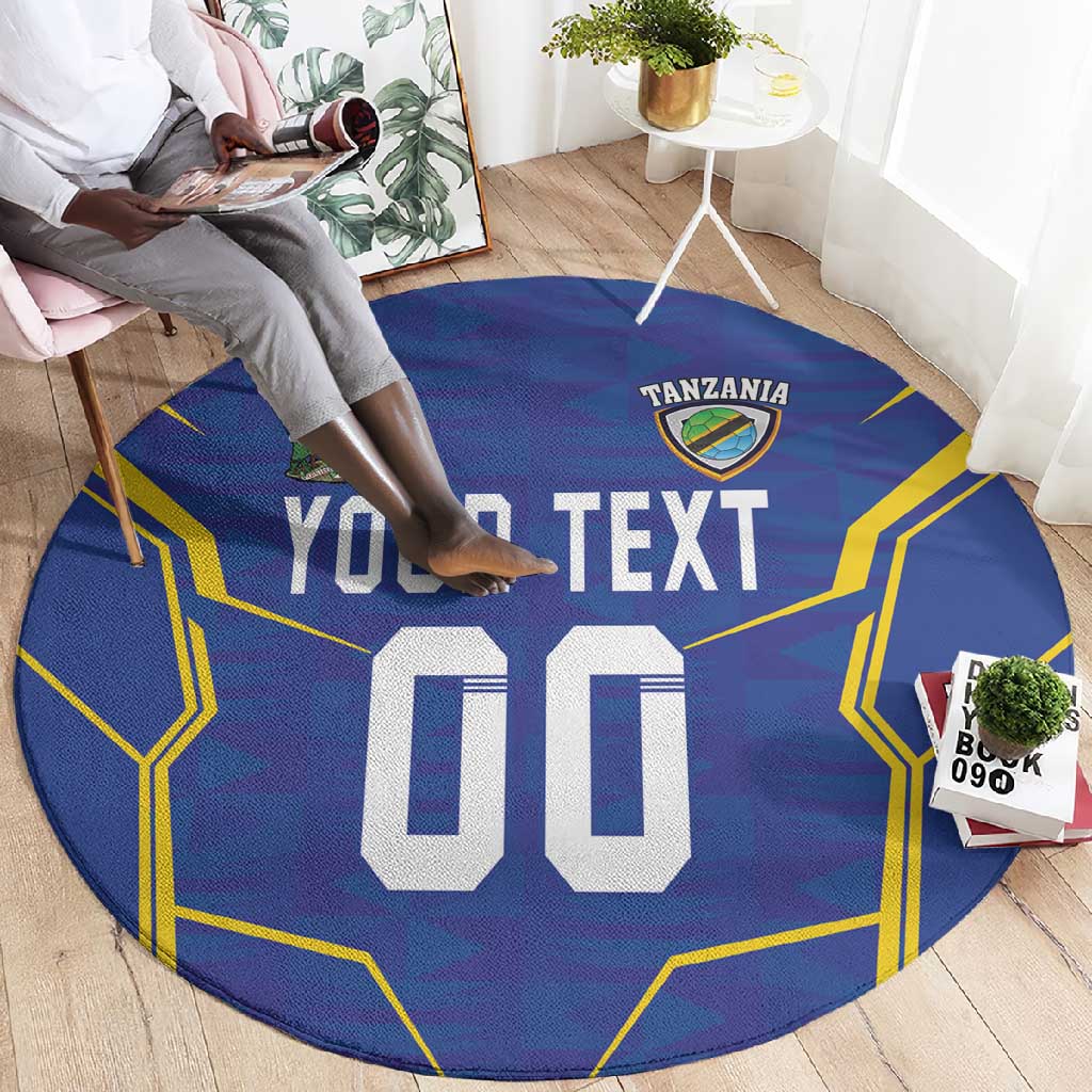 Custom Afro Tanzania Football Round Carpet Taifa Stars Go Champion LT18