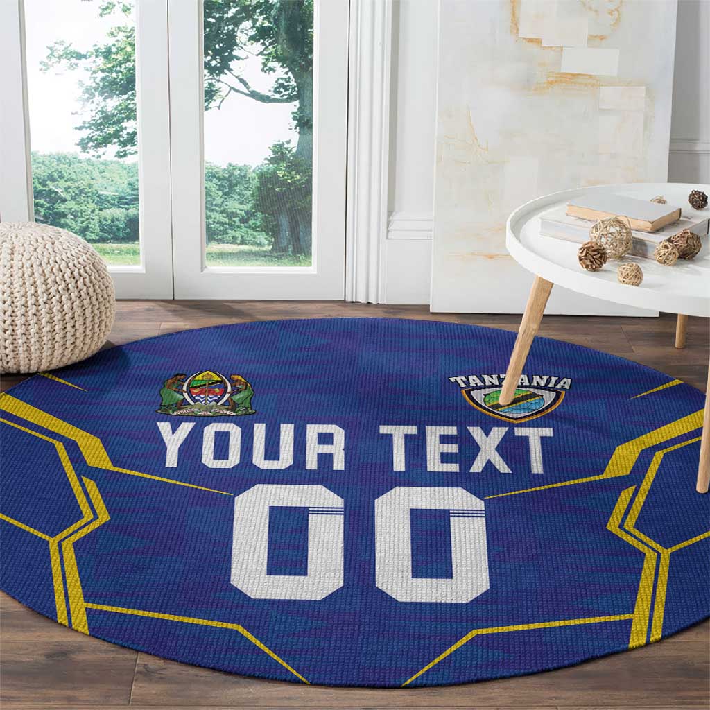 Custom Afro Tanzania Football Round Carpet Taifa Stars Go Champion LT18