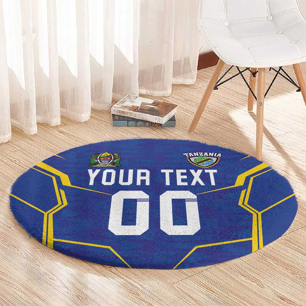 Custom Afro Tanzania Football Round Carpet Taifa Stars Go Champion LT18