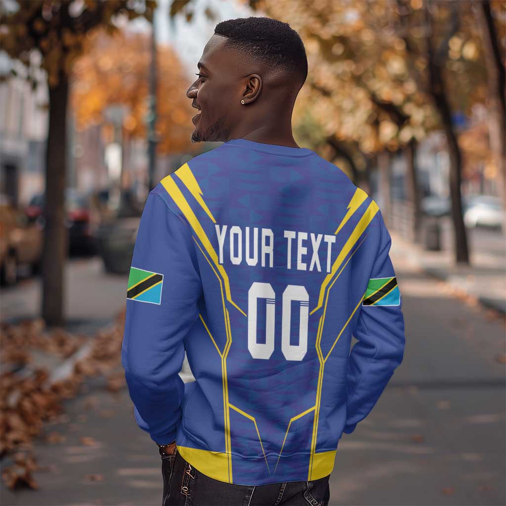 Custom Afro Tanzania Football Sweatshirt Taifa Stars Go Champion LT18