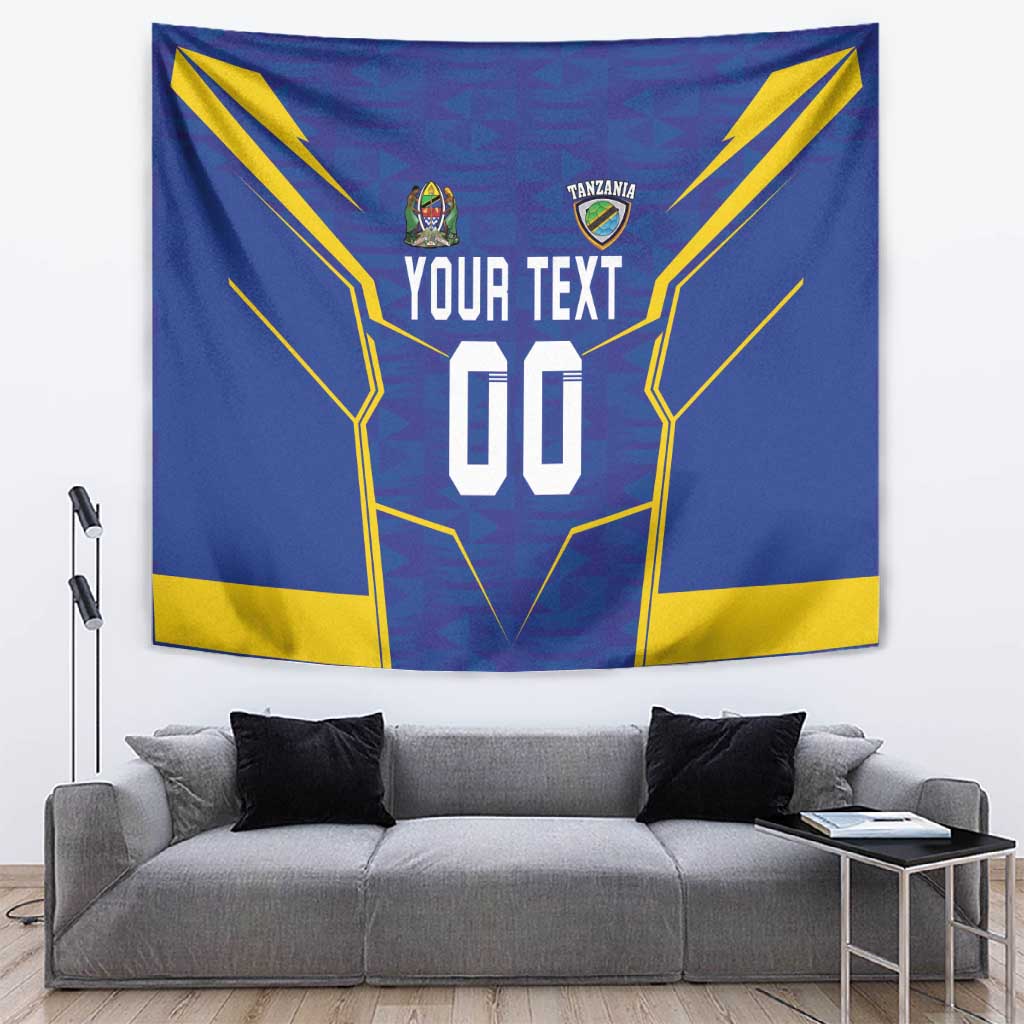 Custom Afro Tanzania Football Tapestry Taifa Stars Go Champion LT18