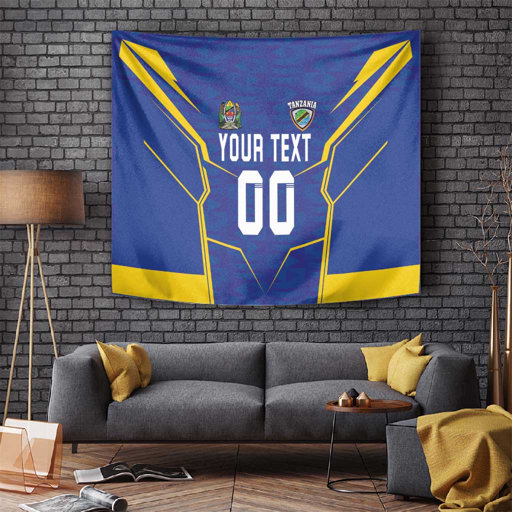 Custom Afro Tanzania Football Tapestry Taifa Stars Go Champion LT18
