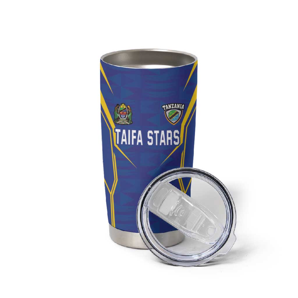 Custom Afro Tanzania Football Tumbler Cup Taifa Stars Go Champion LT18
