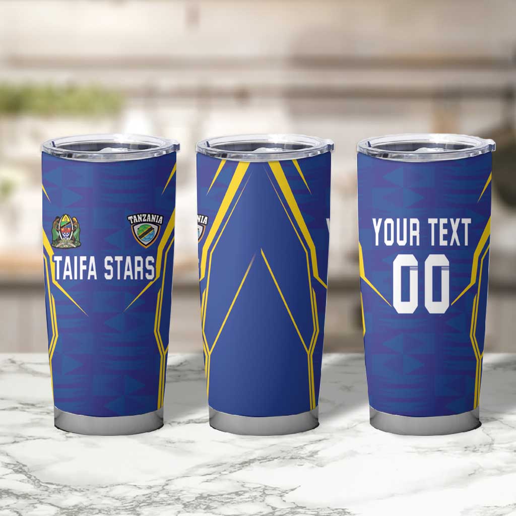 Custom Afro Tanzania Football Tumbler Cup Taifa Stars Go Champion LT18