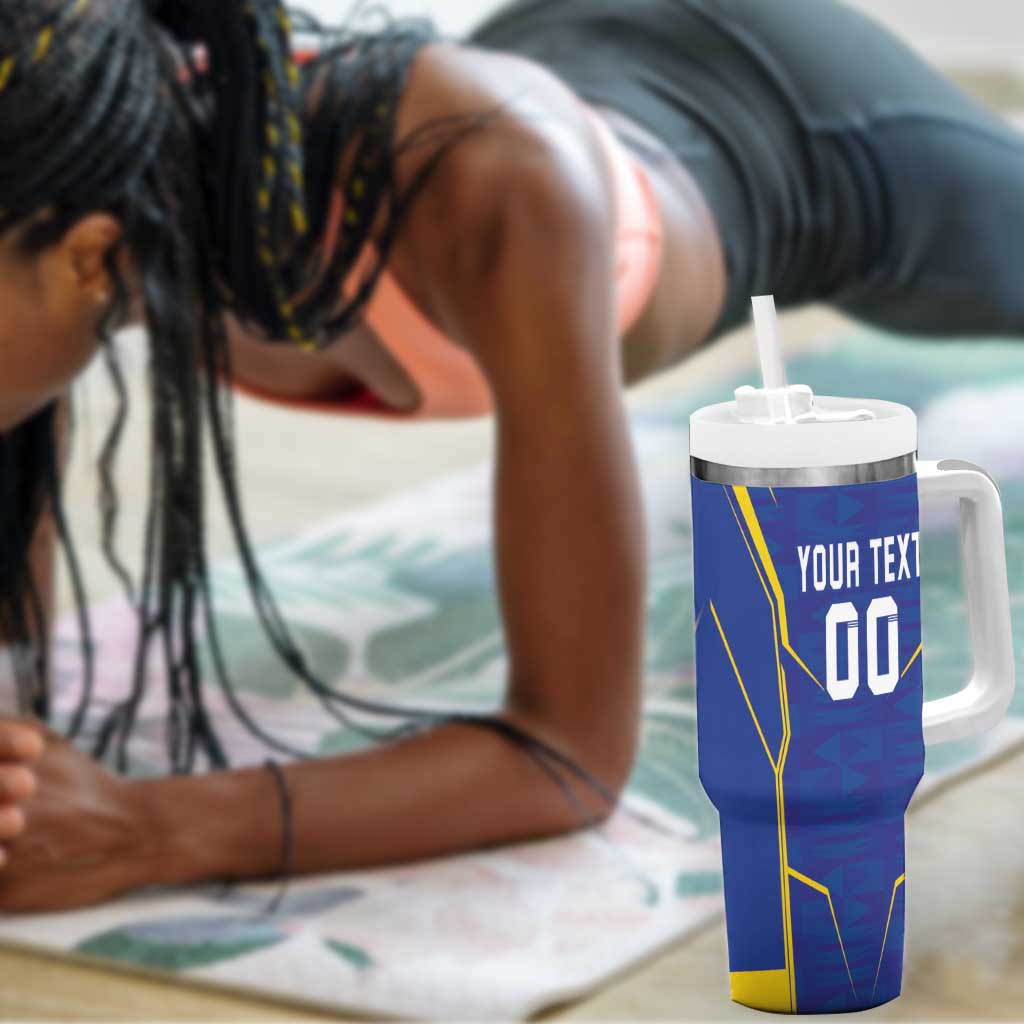 Custom Afro Tanzania Football Tumbler With Handle Taifa Stars Go Champion LT18
