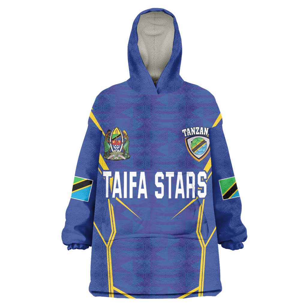 Custom Afro Tanzania Football Wearable Blanket Hoodie Taifa Stars Go Champion LT18