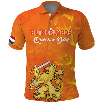 Personalized Netherlands Queen's Day Polo Shirt Koninginnedag Royal Crown LT18