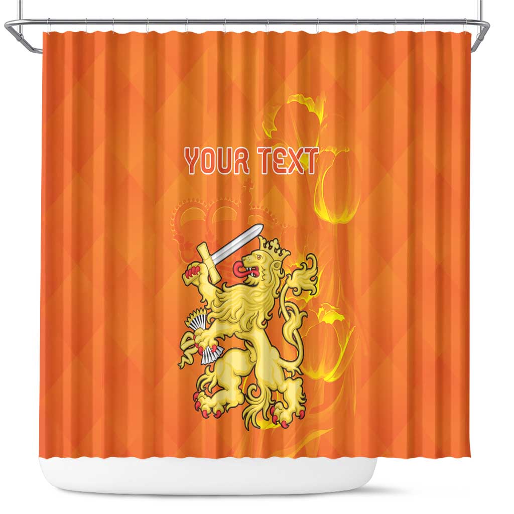 Personalized Netherlands Queen's Day Shower Curtain Koninginnedag Royal Crown LT18
