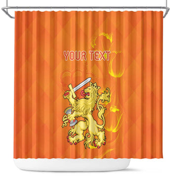 Personalized Netherlands Queen's Day Shower Curtain Koninginnedag Royal Crown LT18