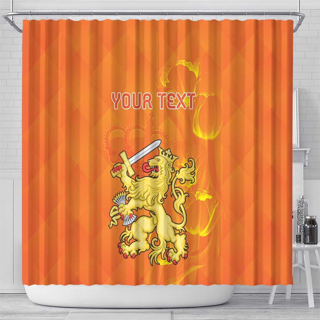 Personalized Netherlands Queen's Day Shower Curtain Koninginnedag Royal Crown LT18
