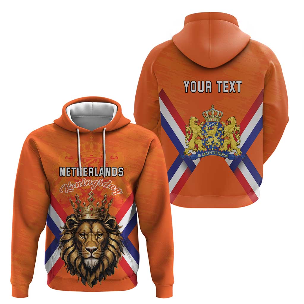 Personalized Netherlands King's Day Hoodie Koningsdag Lion King With Crown LT18
