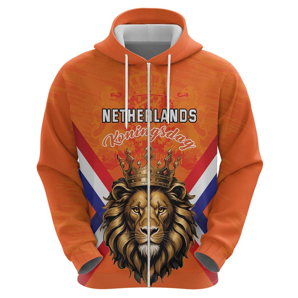Personalized Netherlands King's Day Hoodie Koningsdag Lion King With Crown LT18