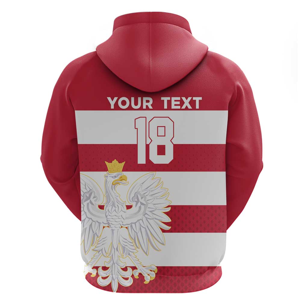 Custom Poland Rugby Hoodie Bia?o-czerwoni Go Champion LT18