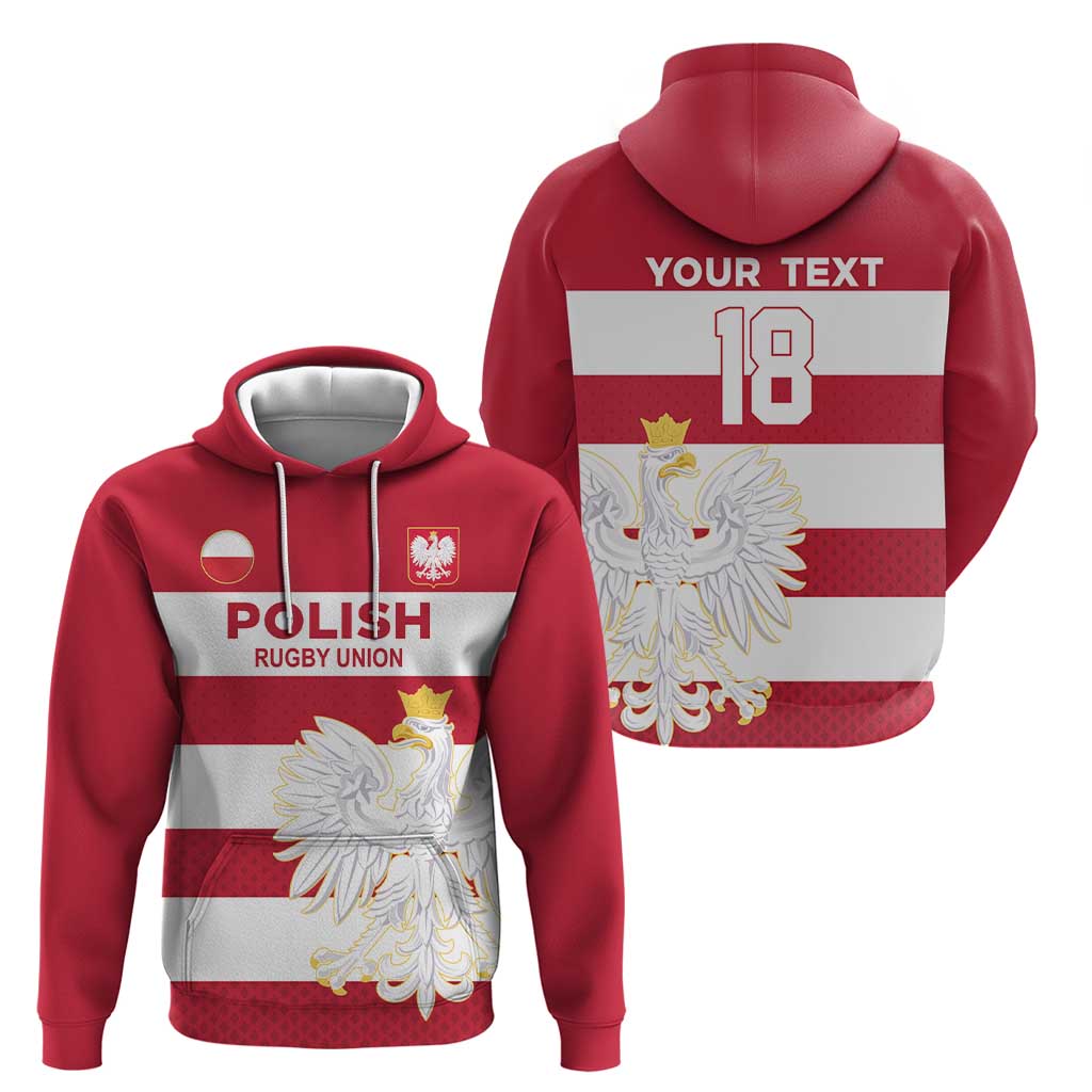 Custom Poland Rugby Hoodie Bia?o-czerwoni Go Champion LT18