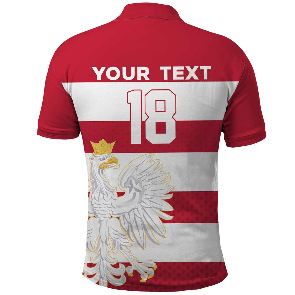 Custom Poland Rugby Polo Shirt Bia?o-czerwoni Go Champion LT18