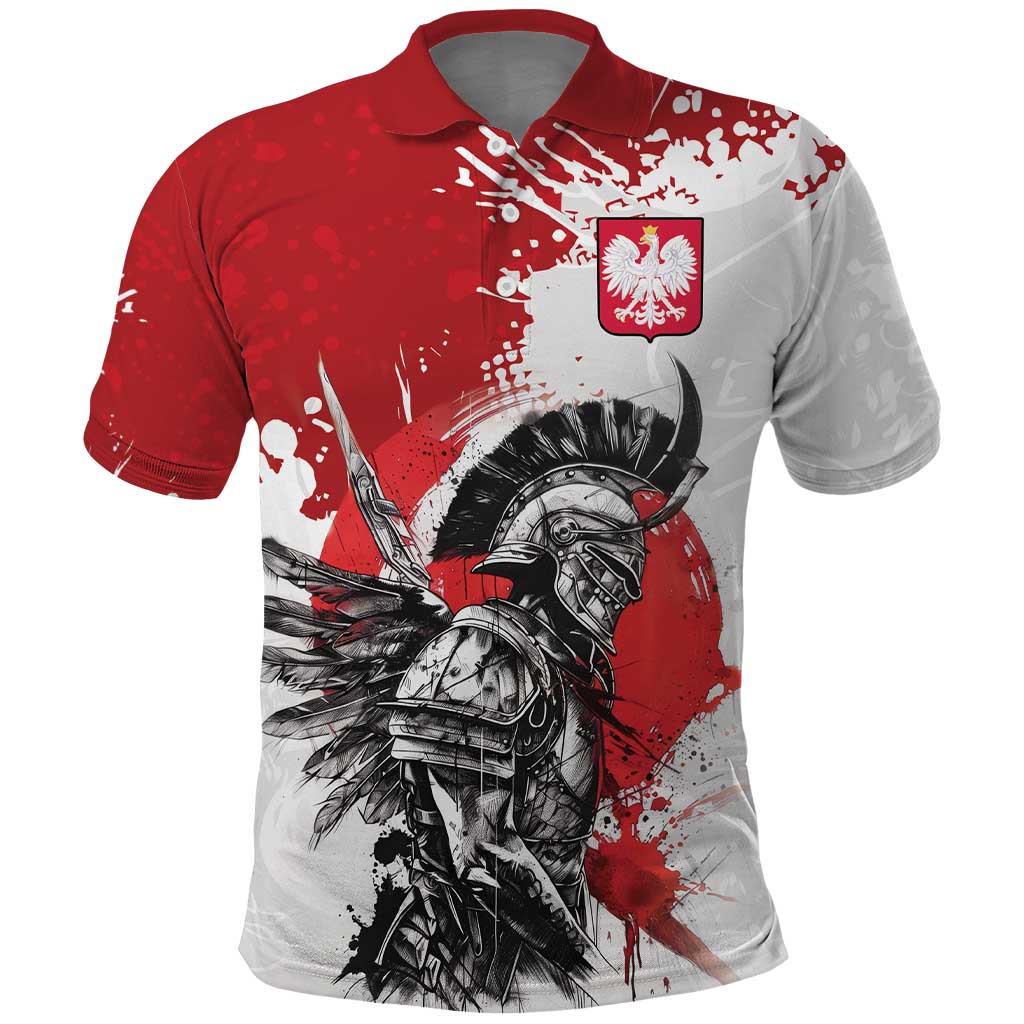 Polish Winged Hussar Polo Shirt Grunge Style LT18