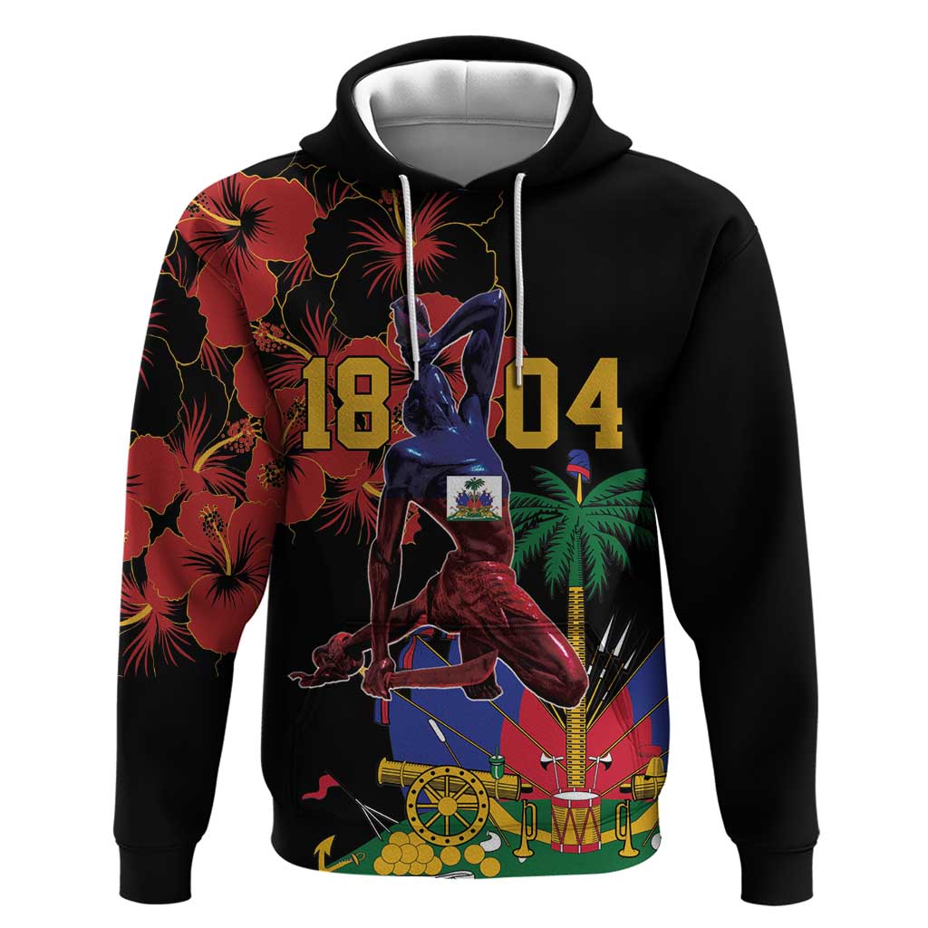 Haiti Negre Marron Hoodie Libete Egalite Fratenite LT18