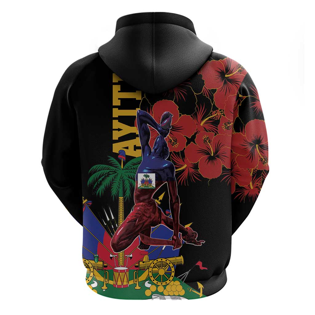 Haiti Negre Marron Hoodie Libete Egalite Fratenite LT18