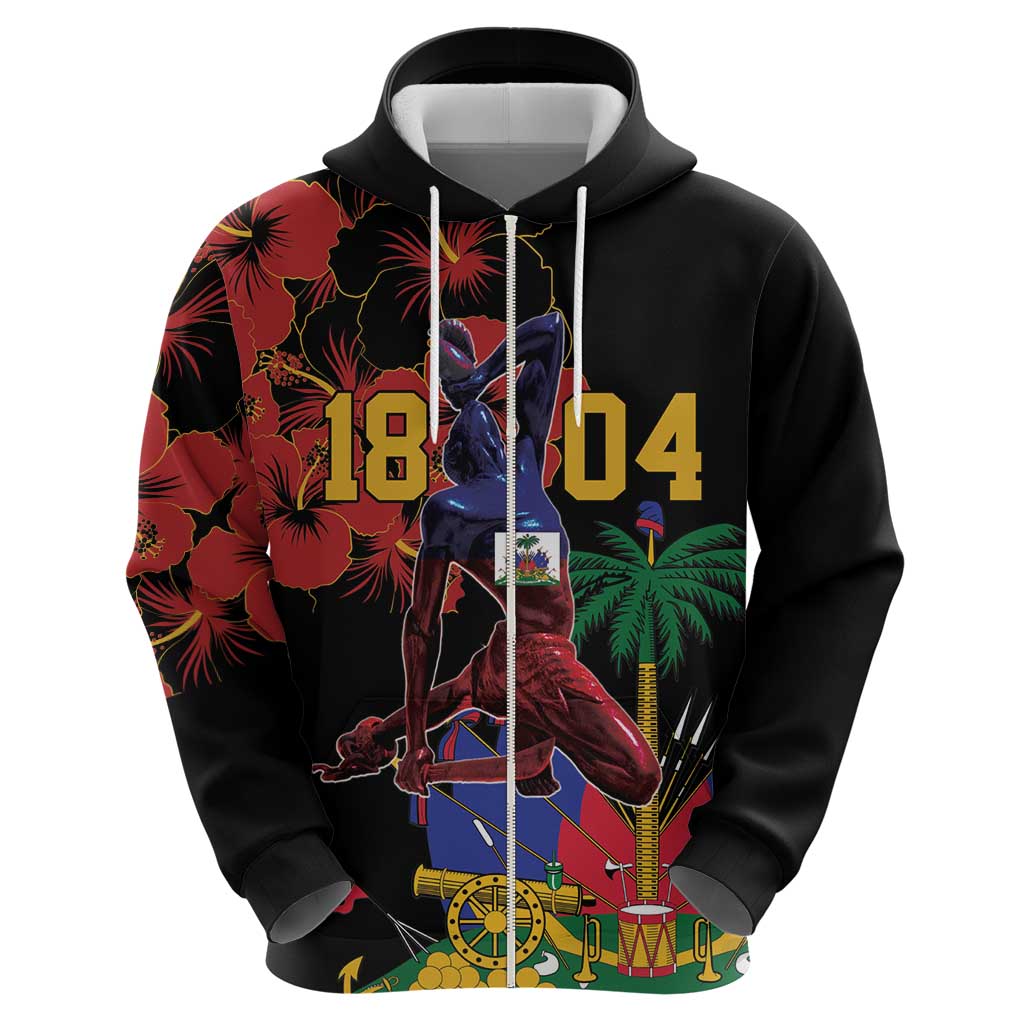 Haiti Negre Marron Hoodie Libete Egalite Fratenite LT18