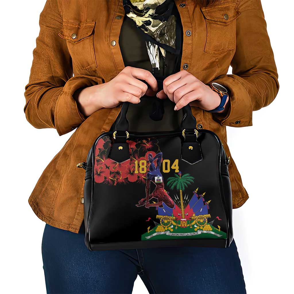 Haiti Negre Marron Shoulder Handbag Libete Egalite Fratenite LT18