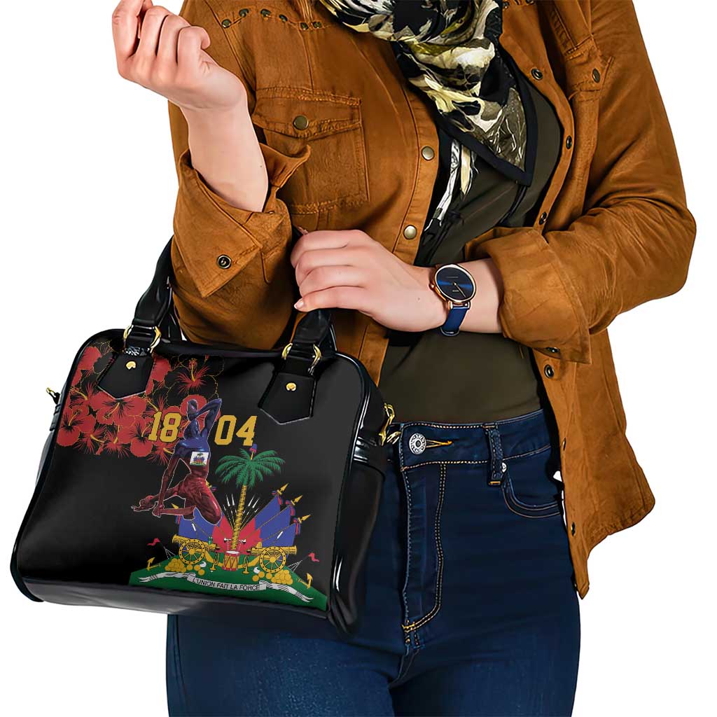 Haiti Negre Marron Shoulder Handbag Libete Egalite Fratenite LT18