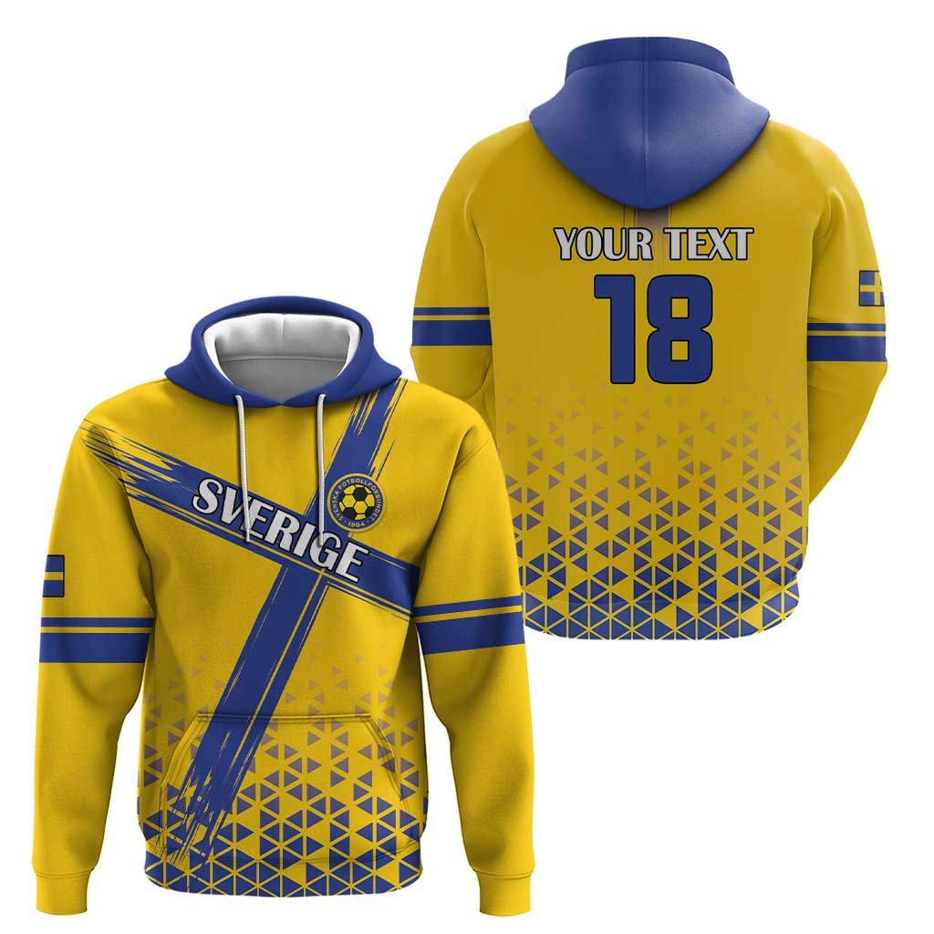 Custom Sweden Football Hoodie Sveriges herrlandslag i fotboll LT18