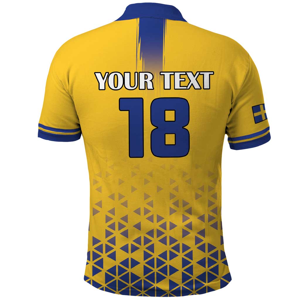 Custom Sweden Football Polo Shirt Sveriges herrlandslag i fotboll LT18