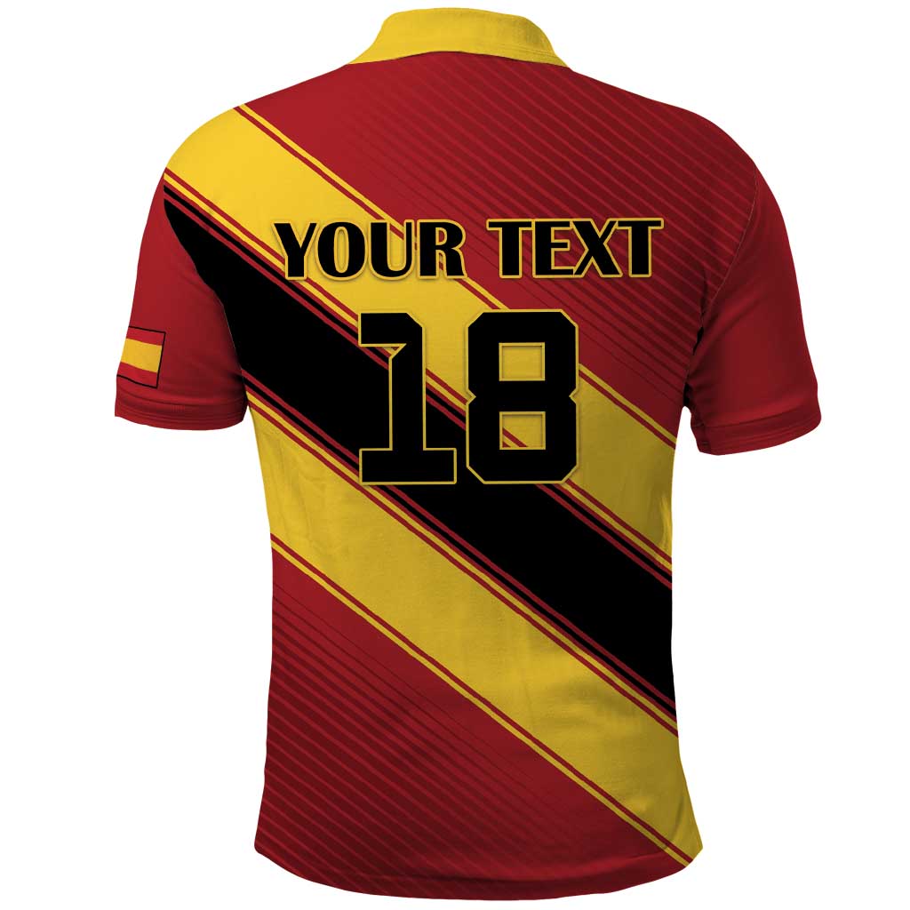 Custom Spain Football Polo Shirt Come On La Roja Sporty Style LT18