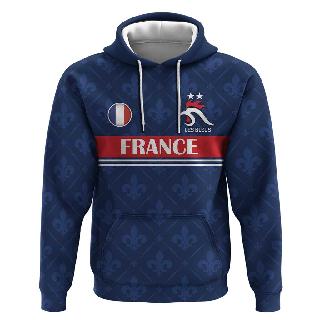 Custom France Football Hoodie Les Bleus French Heraldry Pattern LT18