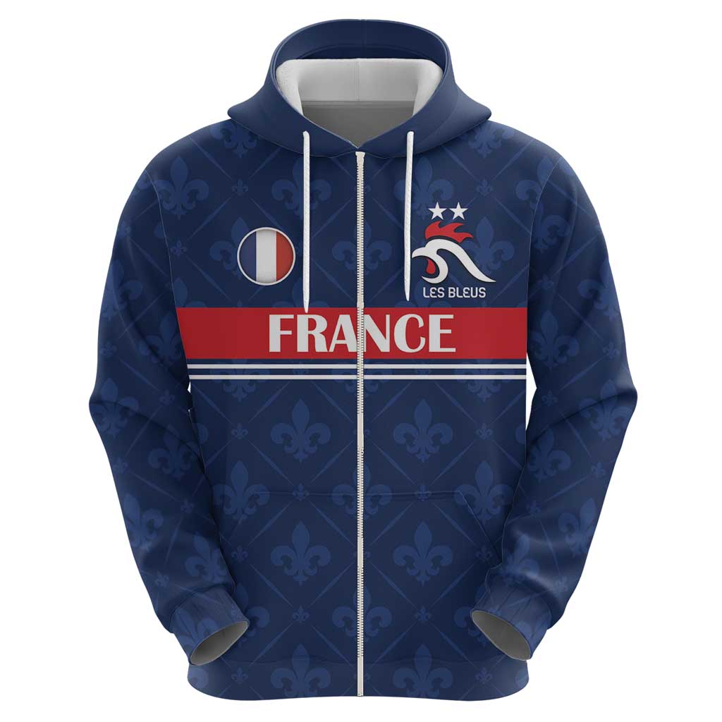 Custom France Football Hoodie Les Bleus French Heraldry Pattern LT18