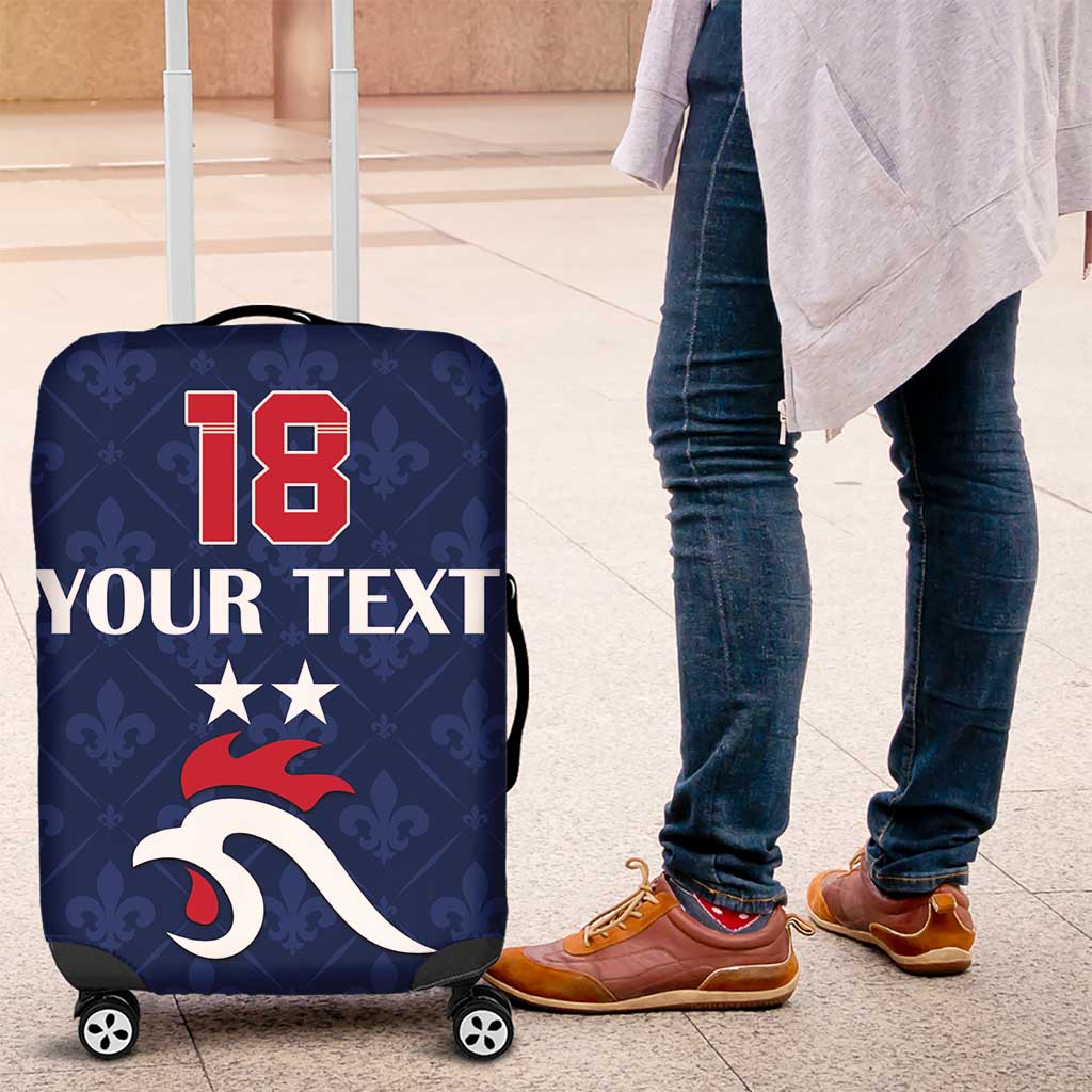 Custom France Football Luggage Cover Les Bleus French Heraldry Pattern LT18