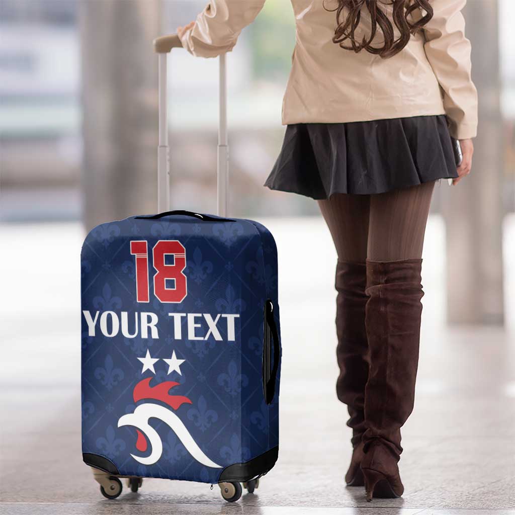 Custom France Football Luggage Cover Les Bleus French Heraldry Pattern LT18