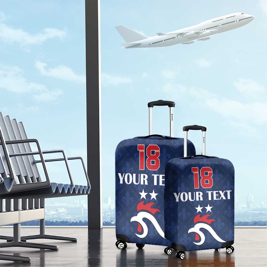 Custom France Football Luggage Cover Les Bleus French Heraldry Pattern LT18