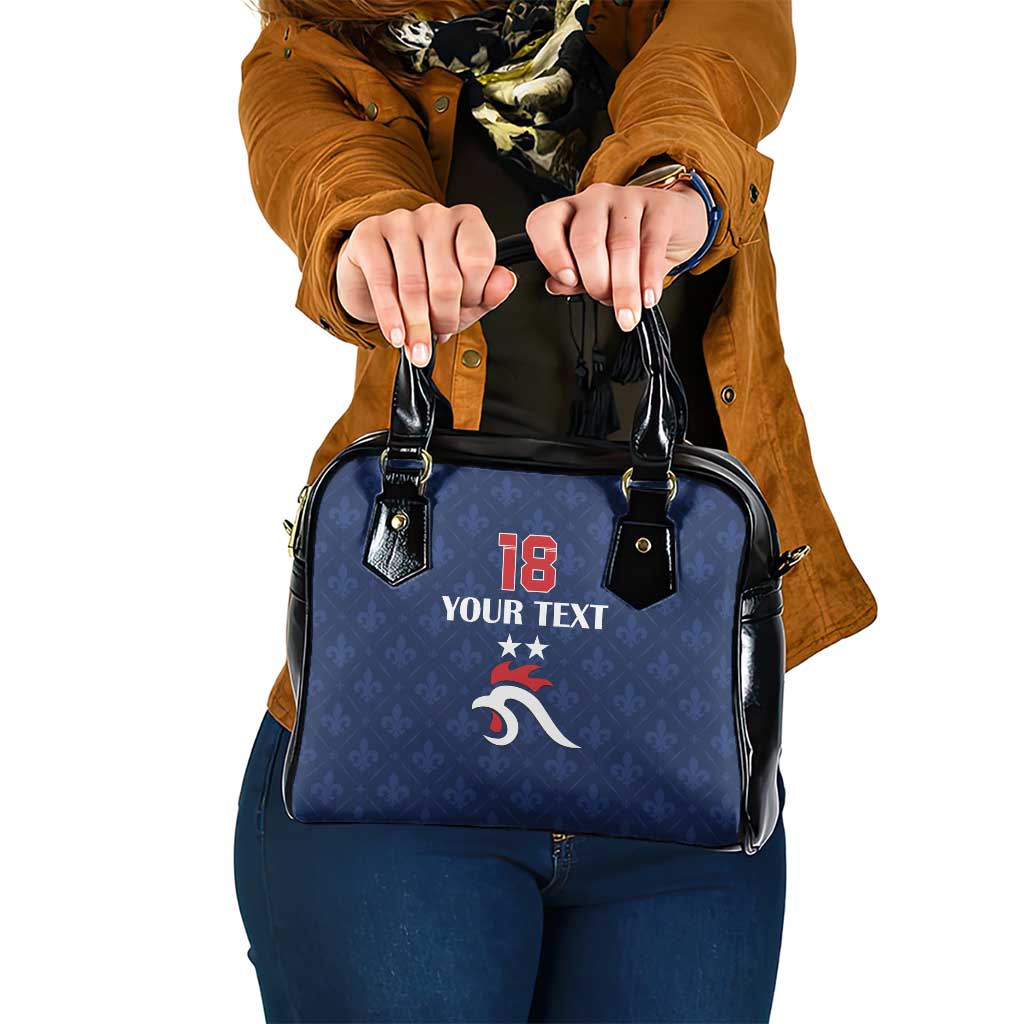 Custom France Football Shoulder Handbag Les Bleus French Heraldry Pattern LT18