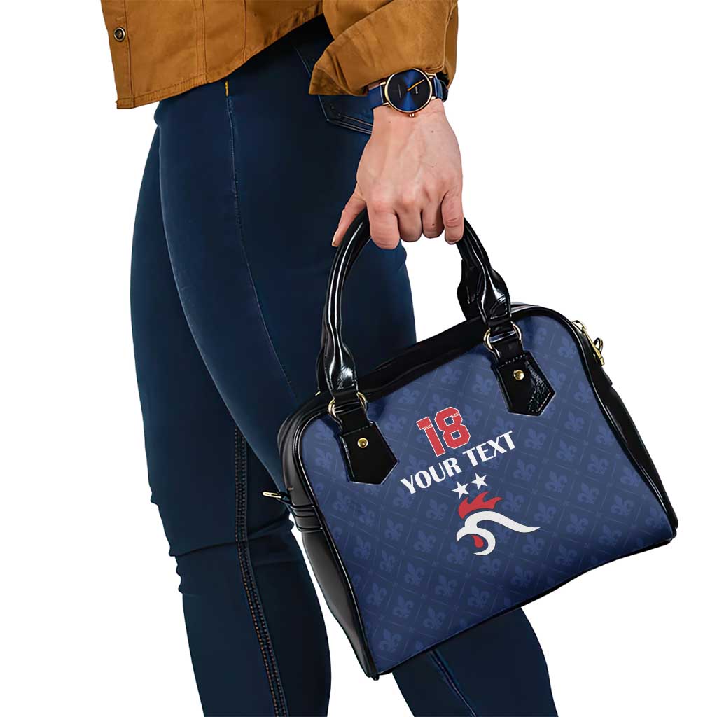 Custom France Football Shoulder Handbag Les Bleus French Heraldry Pattern LT18