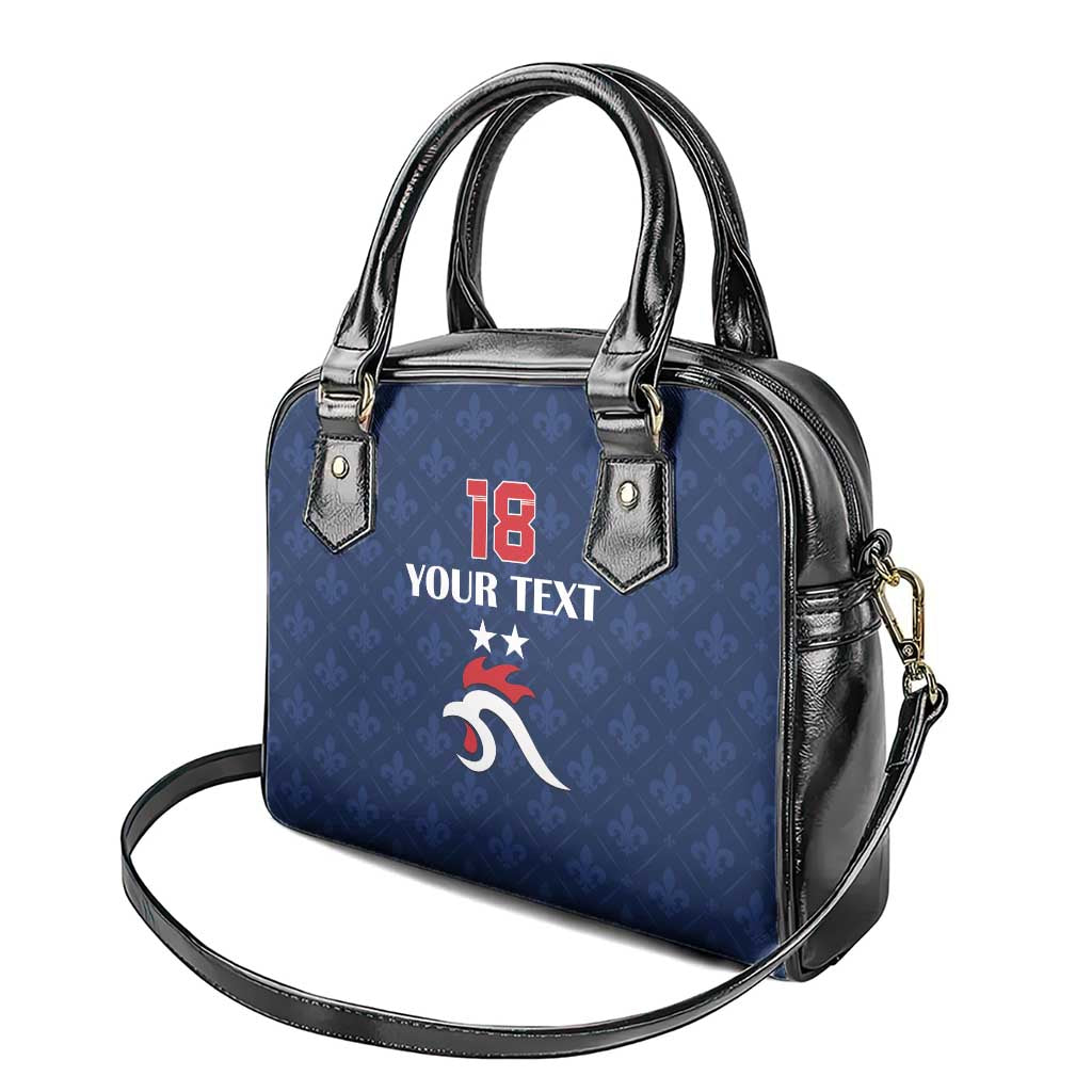Custom France Football Shoulder Handbag Les Bleus French Heraldry Pattern LT18