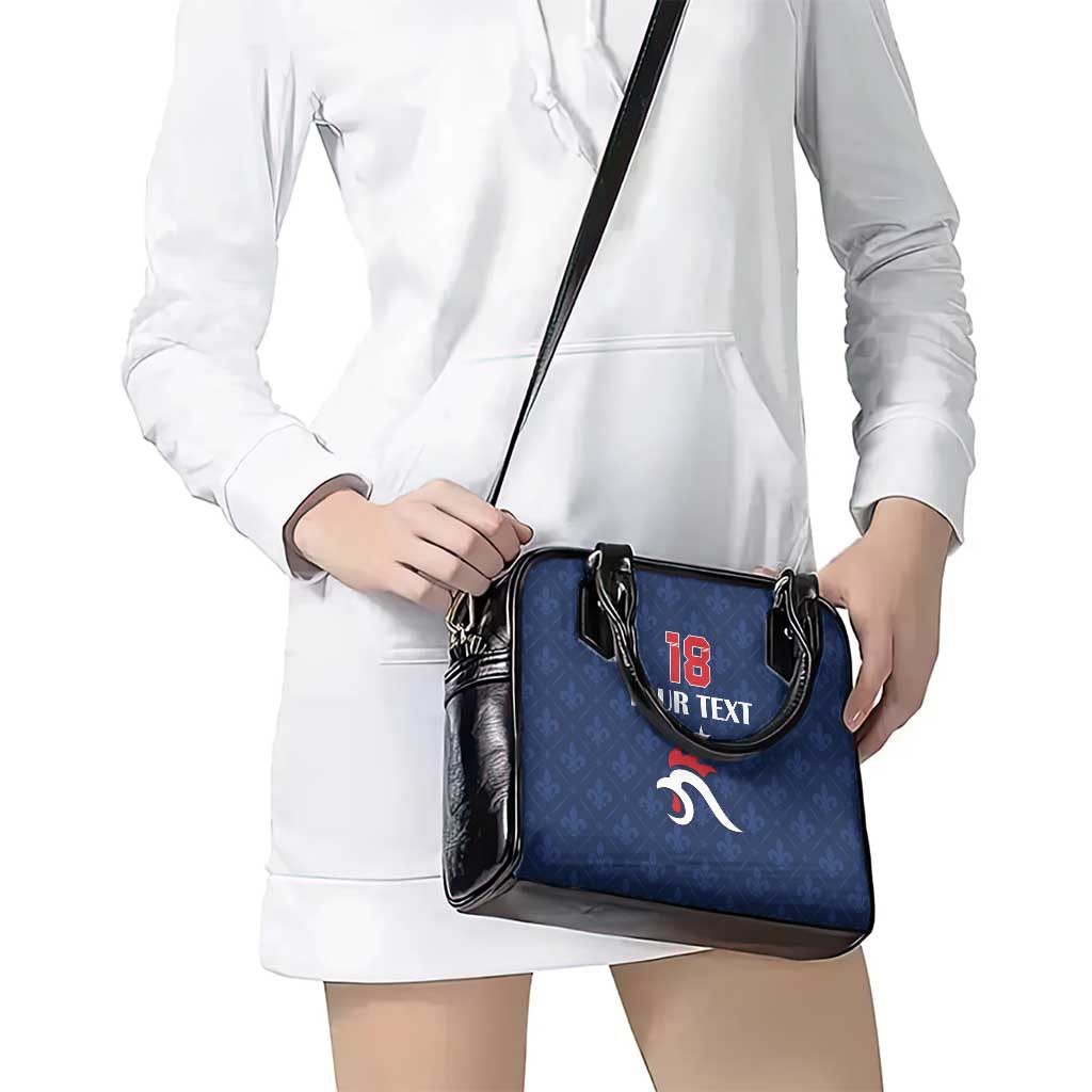 Custom France Football Shoulder Handbag Les Bleus French Heraldry Pattern LT18