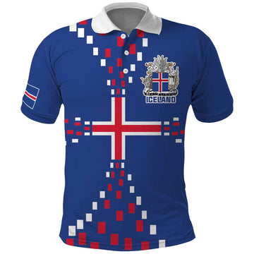 Custom Iceland Football Polo Shirt Go Champion LT18